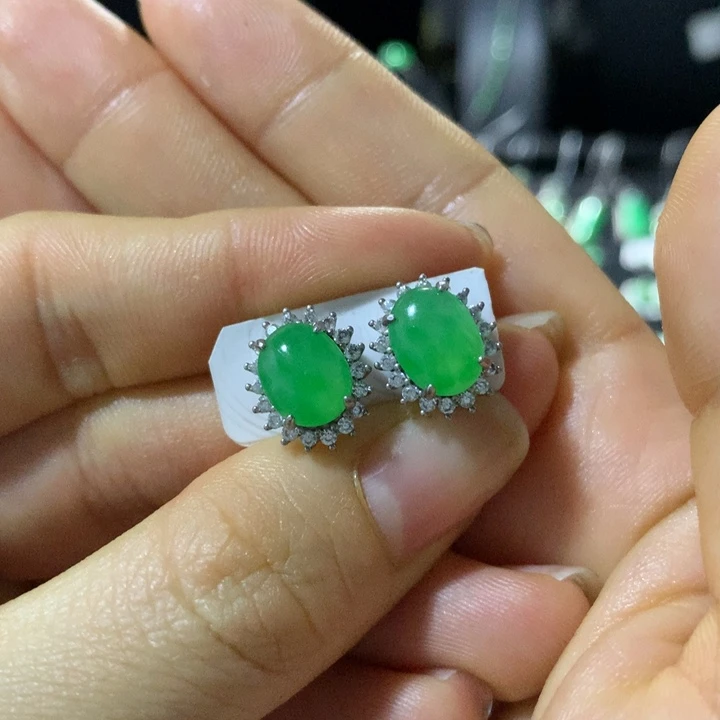 翡翠银S925镶嵌戒指