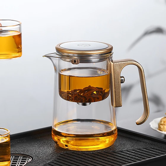 茶方圆无杆泡茶专用茶具茶器磁吸茶水分离飘逸杯泡茶壶耐热花茶壶