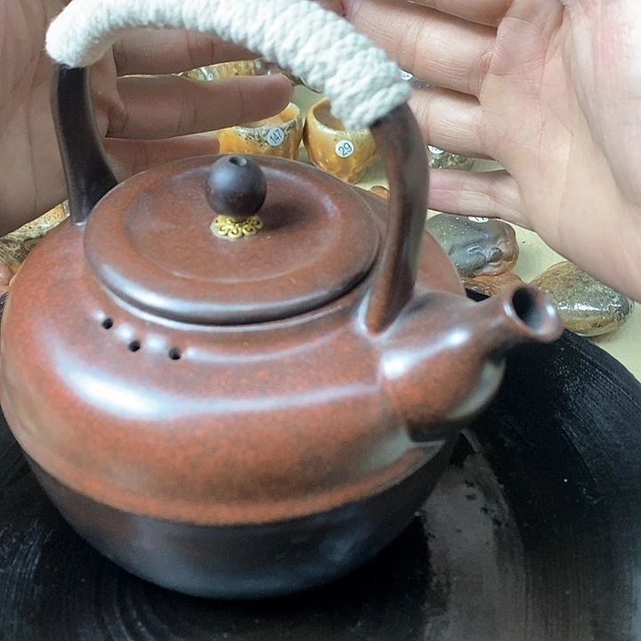 杯手工粗陶、柴烧茶器