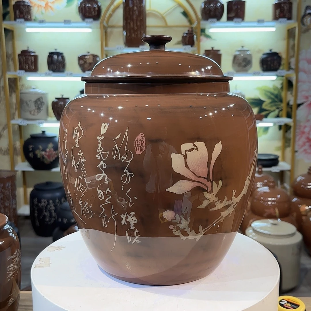 罐028建水紫陶13饼茶缸