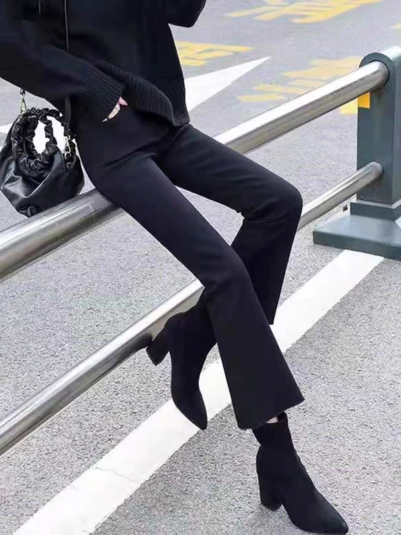 嘉嘉推荐#1012款 时尚百搭微喇裤