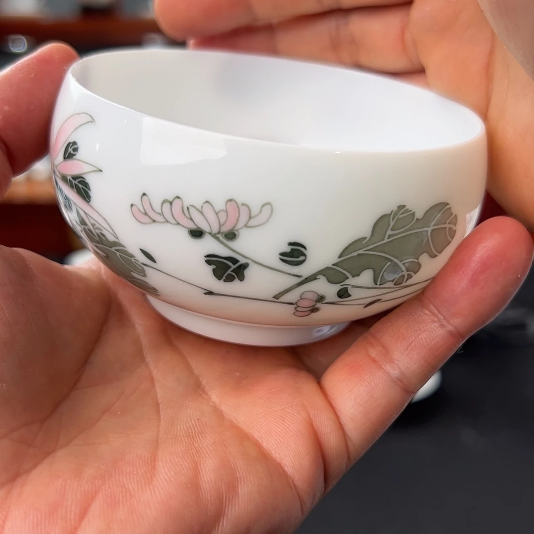 环****店柴窑菊花罗汉杯变形