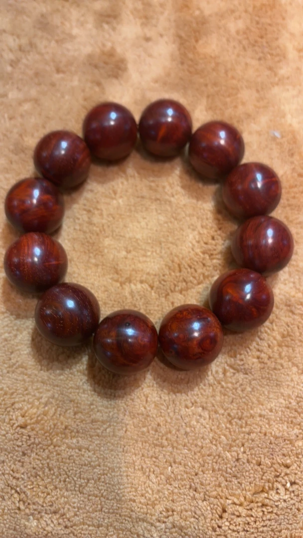 印度小叶紫檀，金星留疤2.0无胶膜单圈