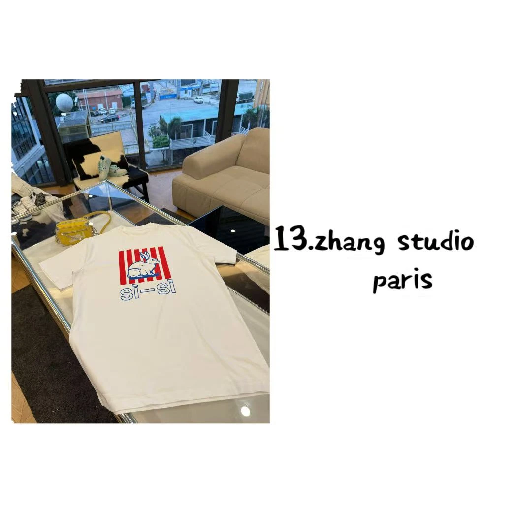 25新款大白兔短袖男装T恤宽松版型