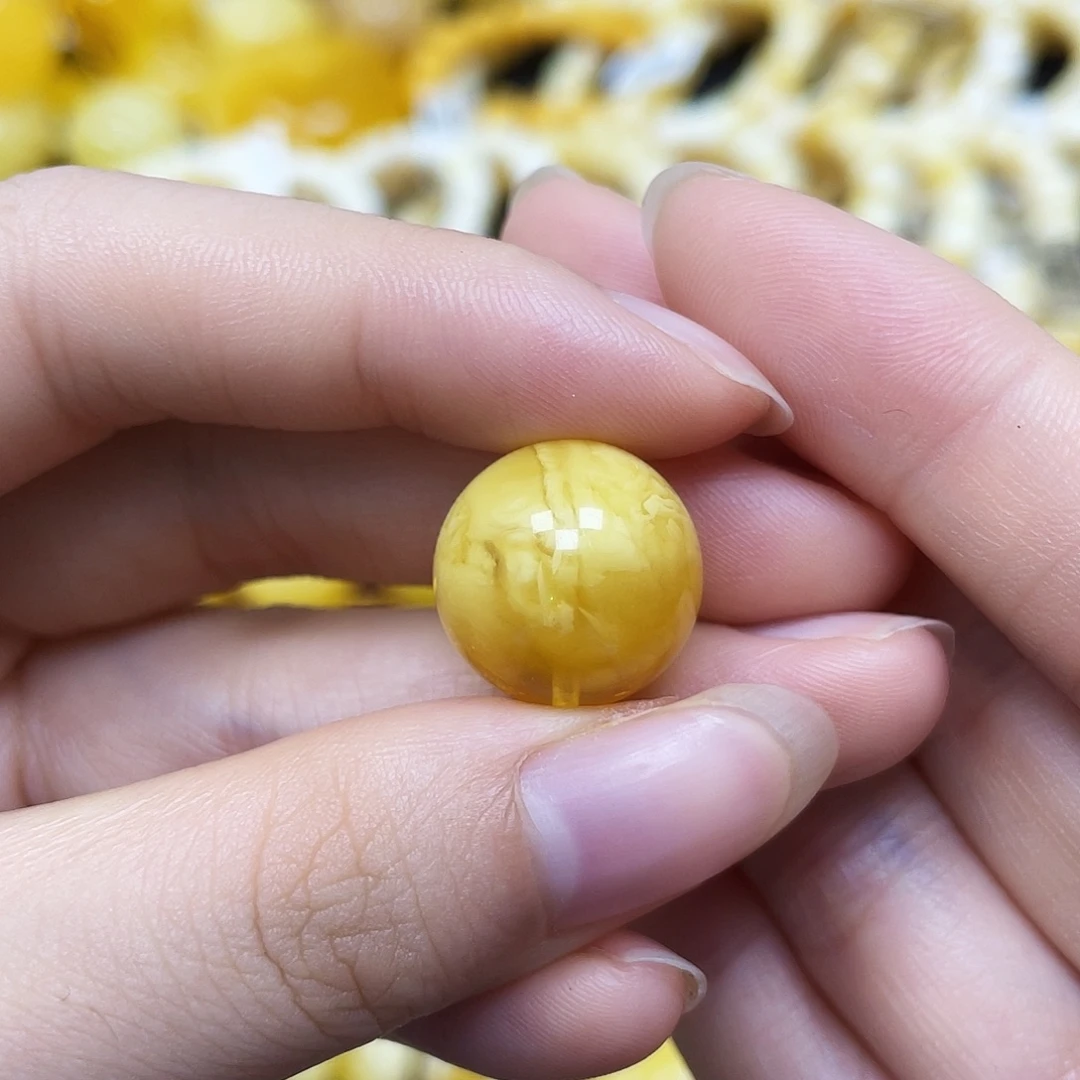 裸石蜜蜡未镶嵌圆珠15.7mm瑕