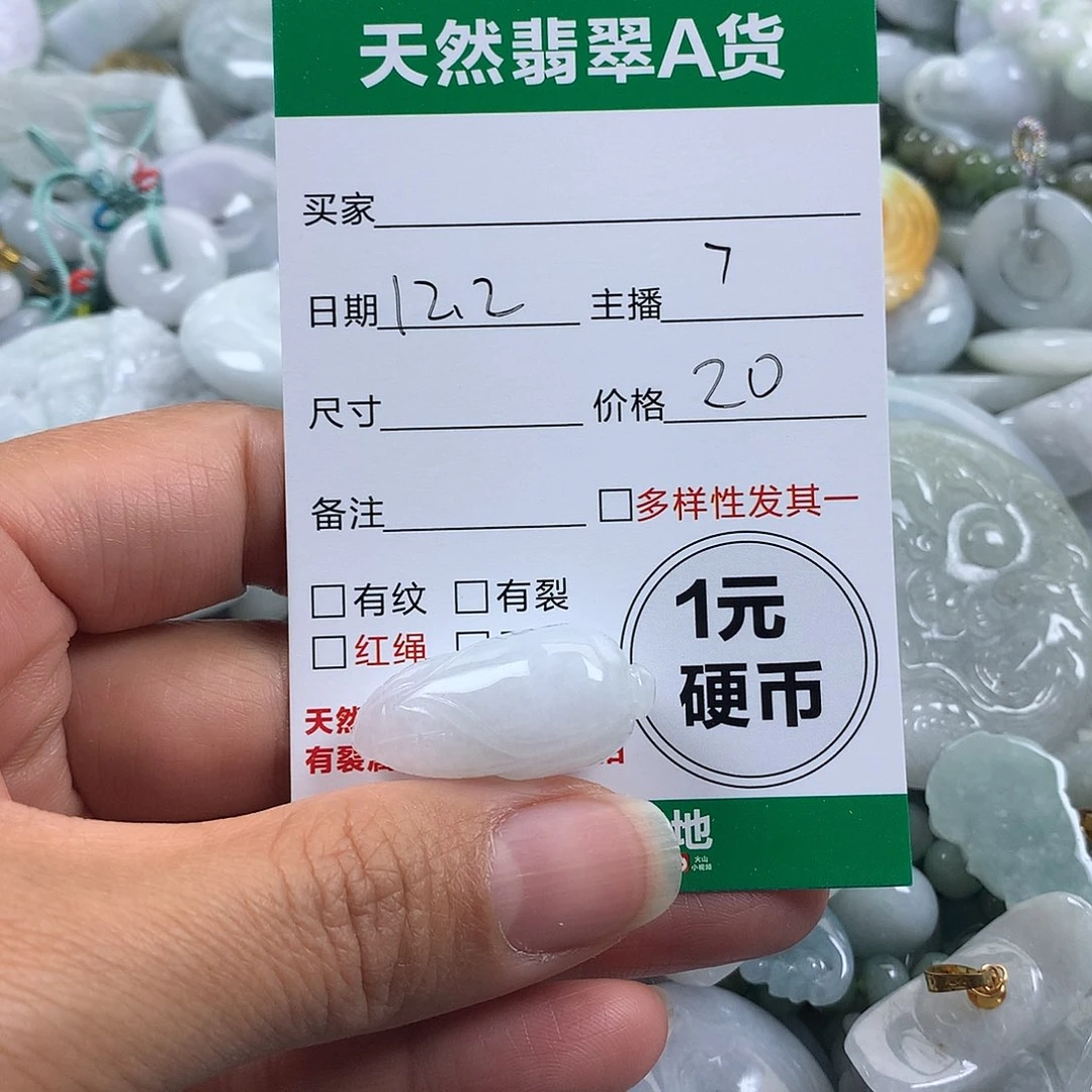 翡翠未镶嵌吊坠(不含链)