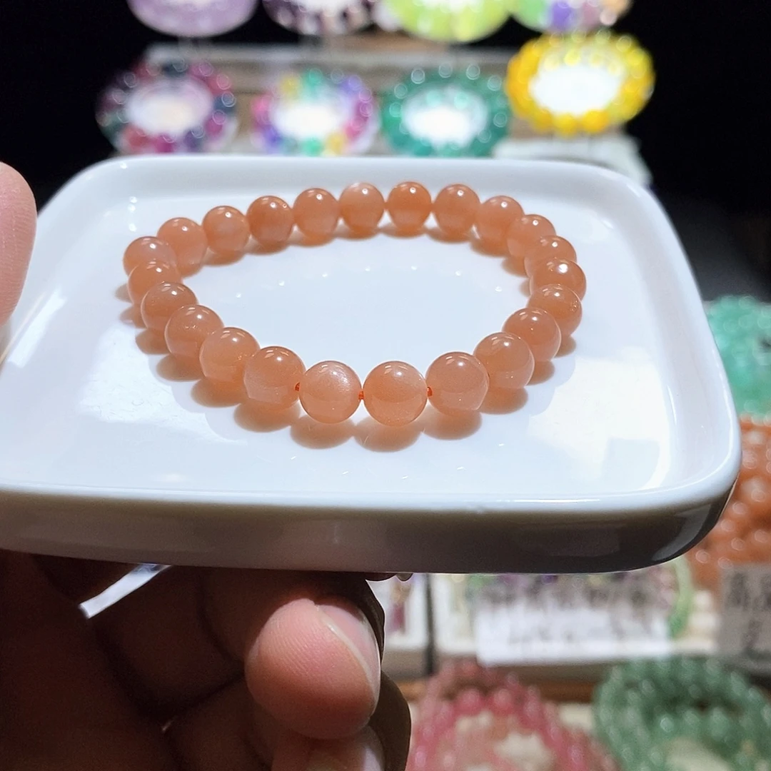 手链萤石未镶嵌心想事成月光8mm