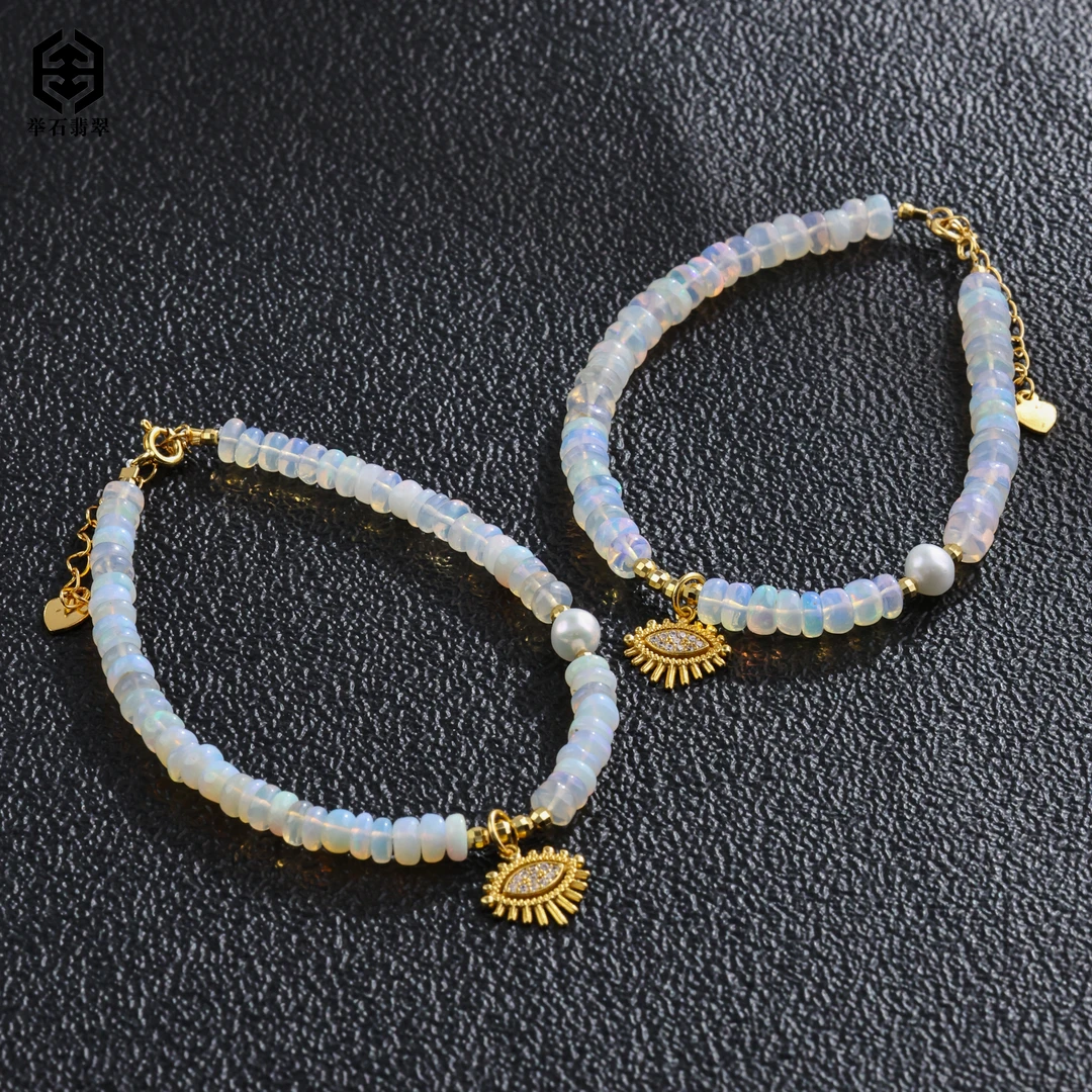 【举石臻品】TH0803-555-86欧泊手链（一件/多样性发/约4mm+）E