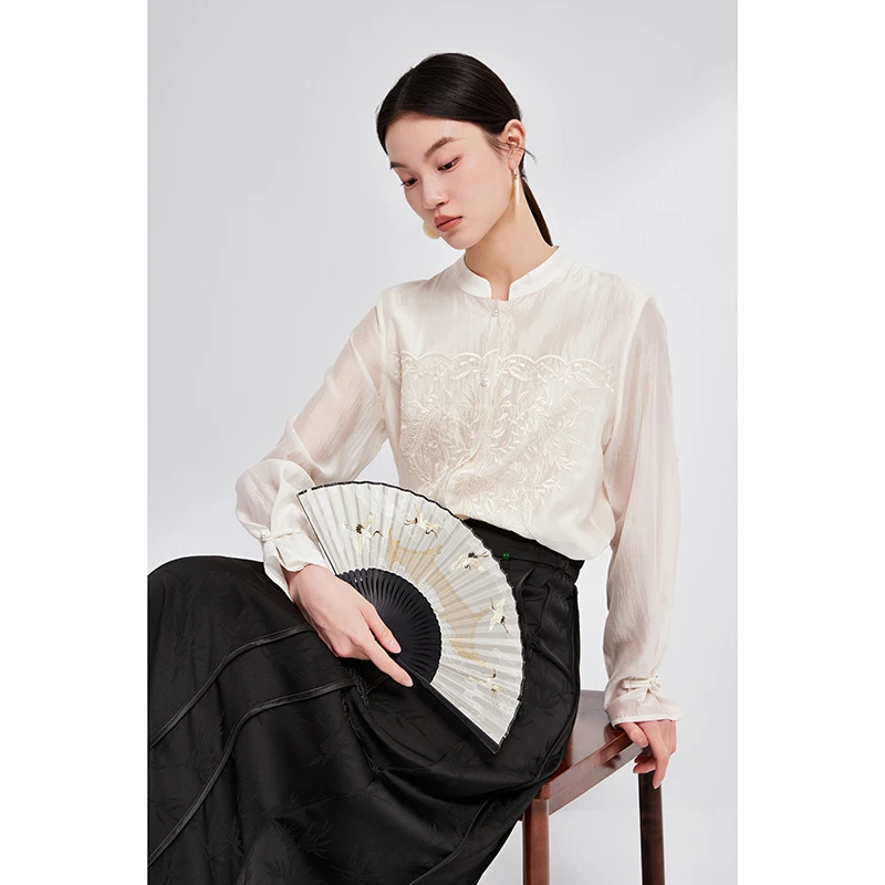 【九月专属】MOFAN摩凡夏新款米白衬衫MOC461919-1