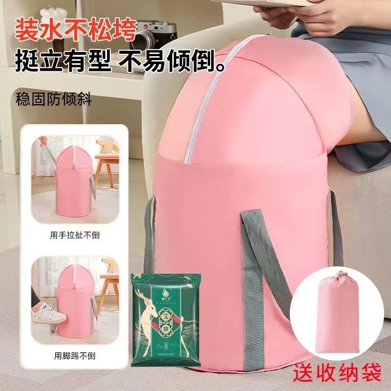 热水连体款日式泡脚手动式足浴盆便携式宿舍洗脚盆
