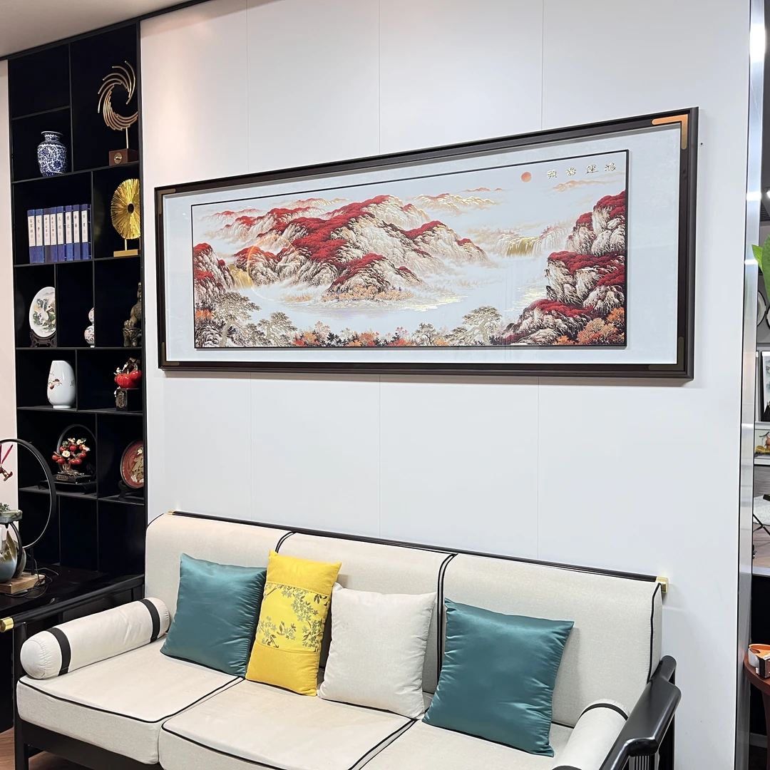 2025铜雕手工雕刻鸿运当头新客厅沙发背景墙好装饰画新中式高端画