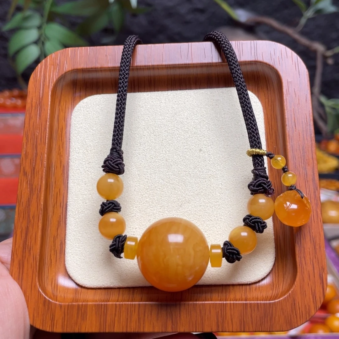 蜜蜡未镶嵌颈饰项链