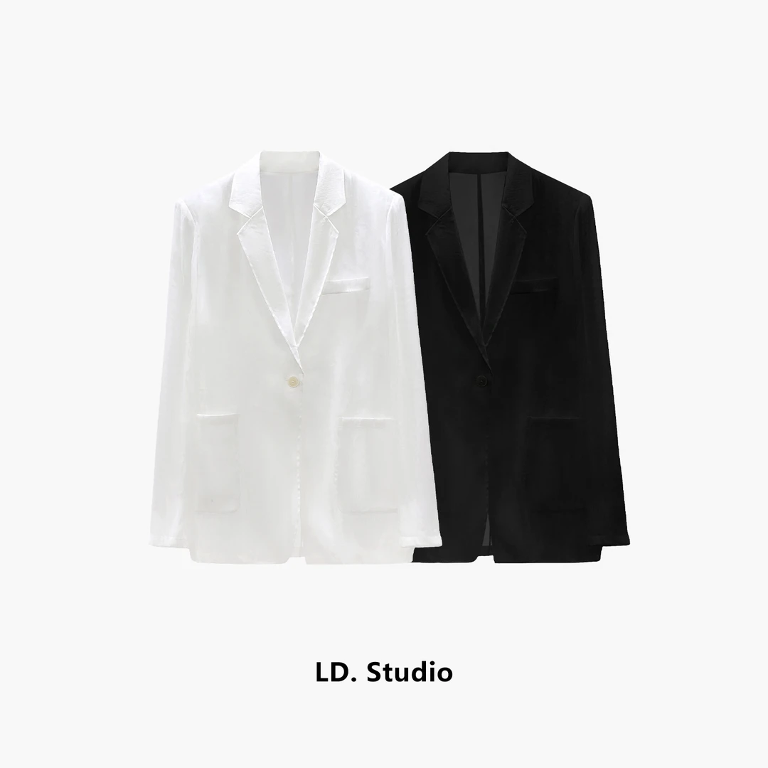 【时尚女神】设计女装薄款西装外套气质休闲显瘦防晒西装LDW2126