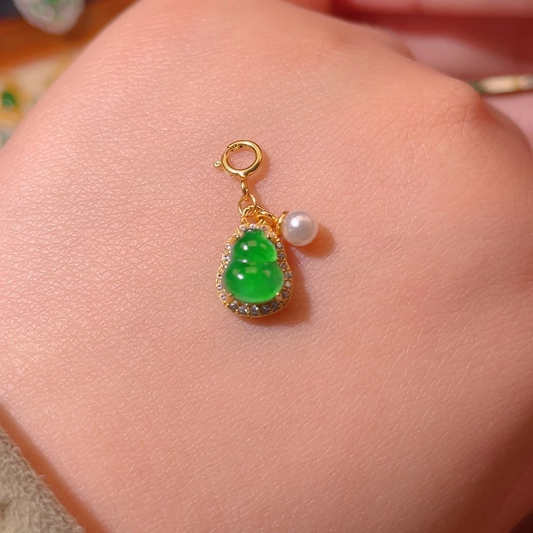 翡翠吊坠(不含链)银S925镶嵌