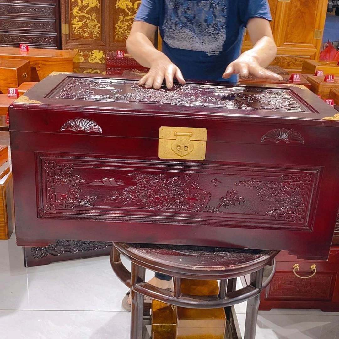 金属80/45/36婚嫁箱樟木