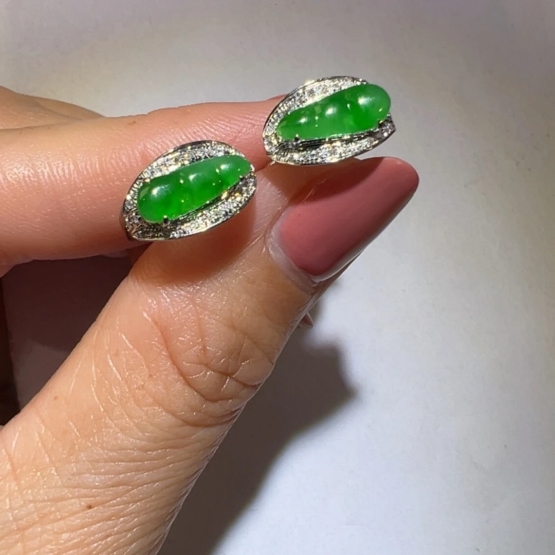 翡翠颈饰18K金镶嵌耳包