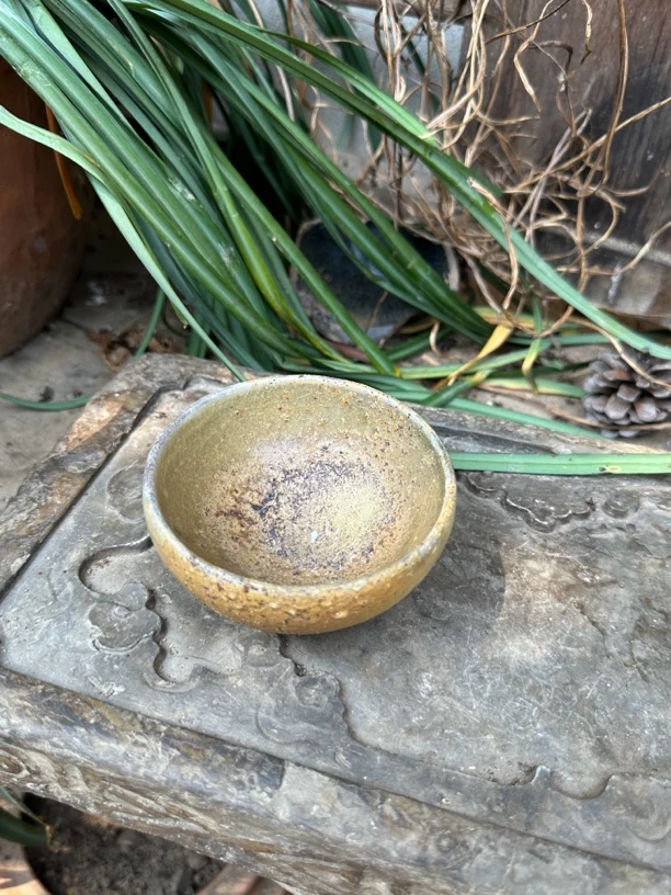 手工落灰烧主人杯复古茶具茶盏柴窑精美全手工陶瓷茶杯杯子品茗杯