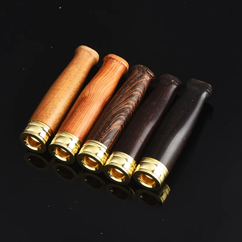 【新晨】实木烟嘴粗中细支通用循环型可拆洗拉杆滤芯焦油过滤器