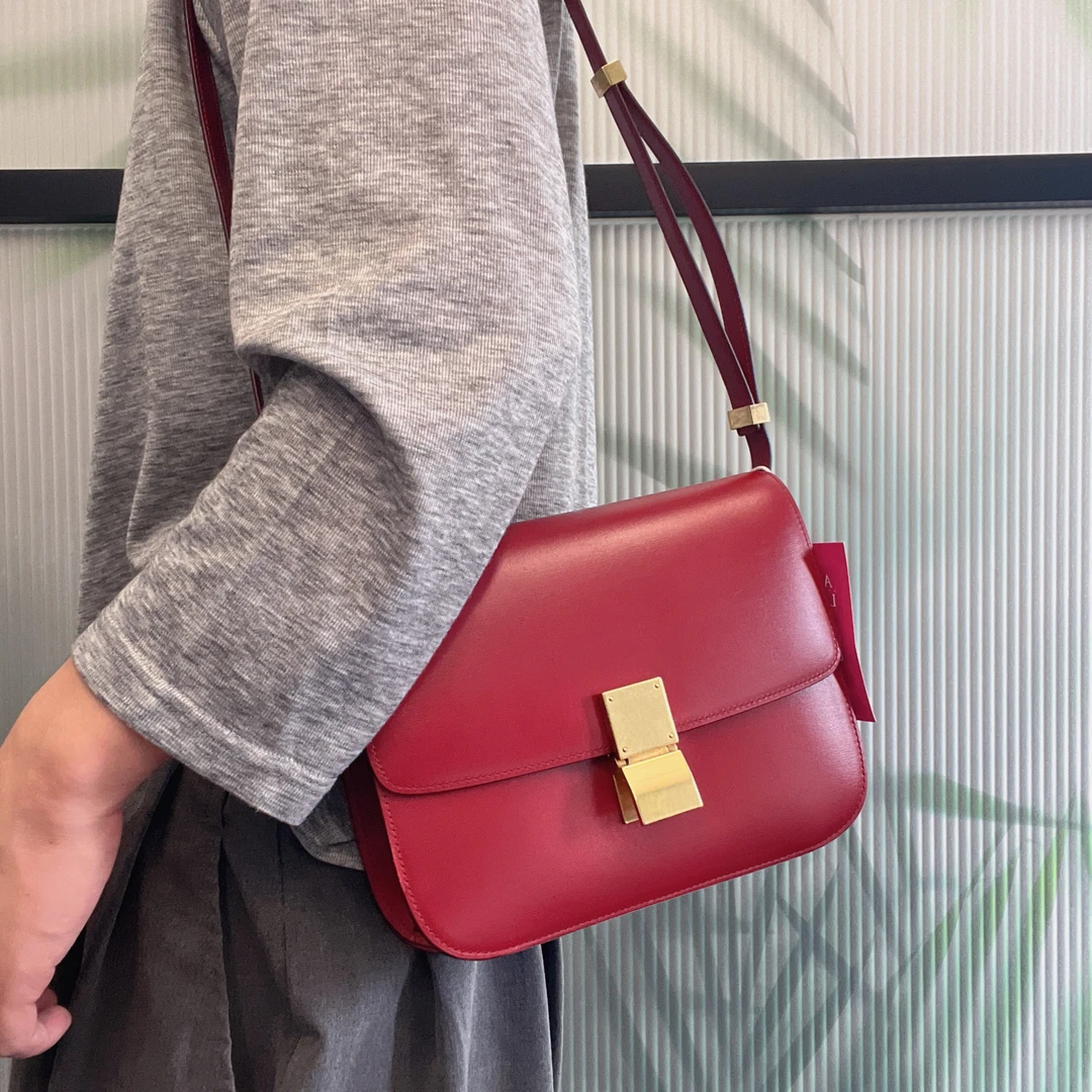 95新 Celine/思琳 【涛】44BJ04 box皮单肩斜挎豆腐包