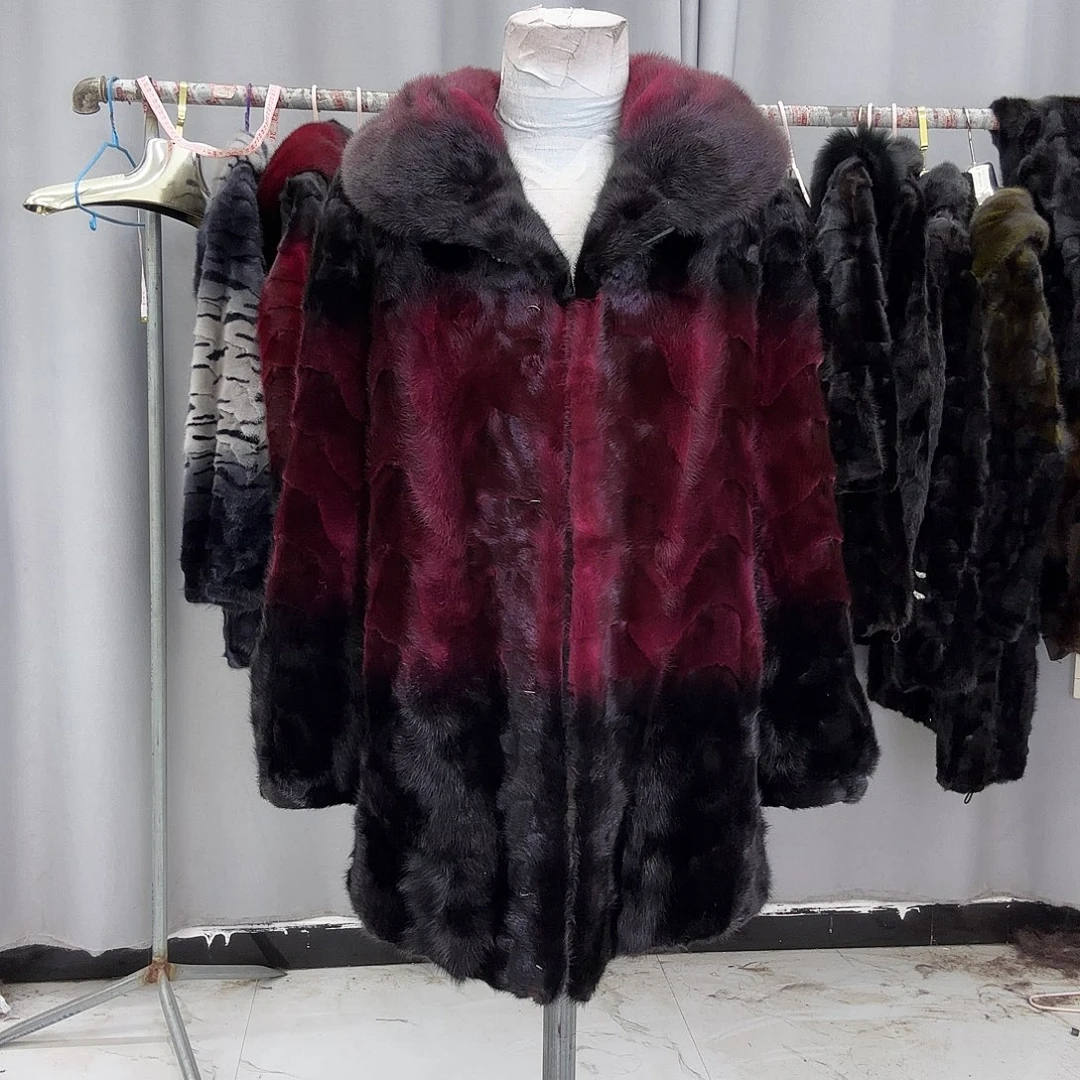 水貂拼貂真皮真毛