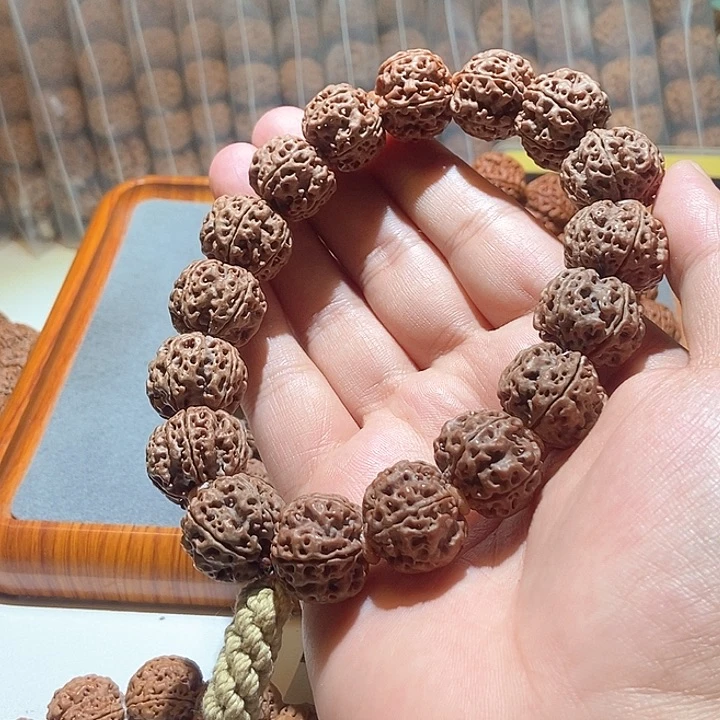 吊坠金刚菩提头货矮桩原生态梅花双龙20mm
