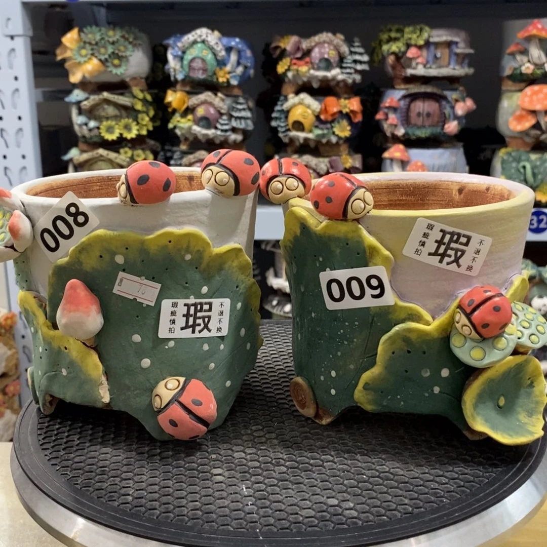 红陶电**啡瑕疵花盆不退不换