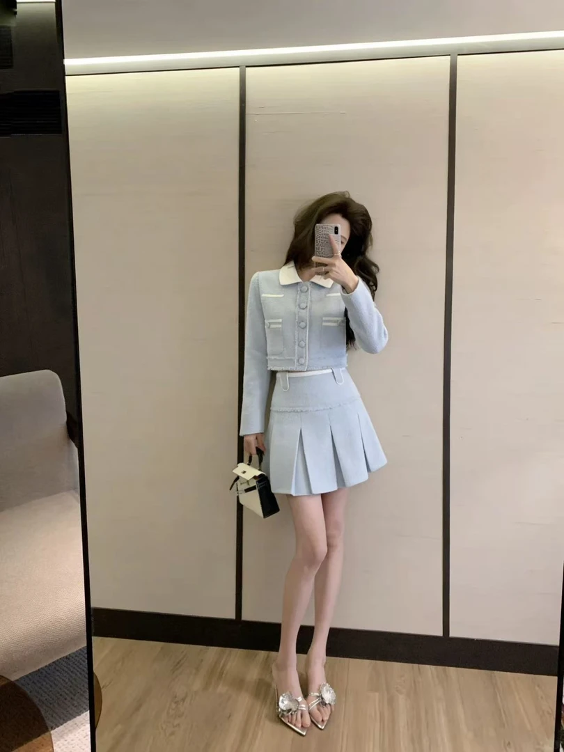 小香风套装气质高级感开衫半裙独特漂亮一整套