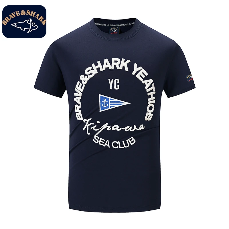 【银泰正品】BRAVESHARK/勇士鲨鱼高克重圆领T恤 6128