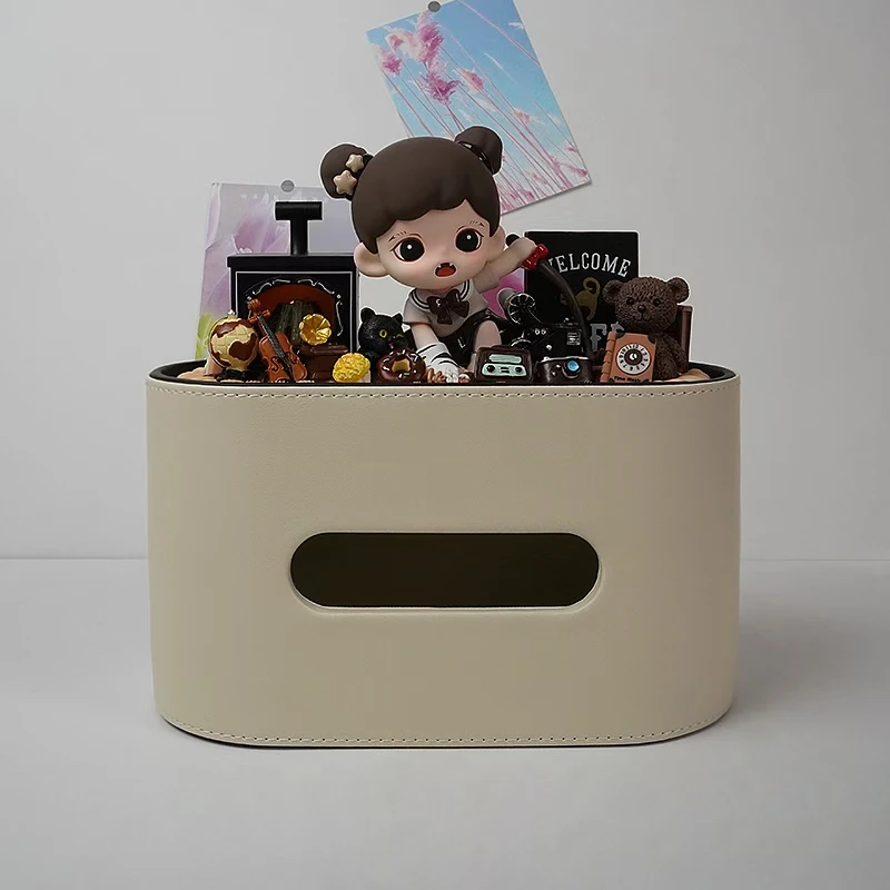 正版diy皮质抽纸盒潮玩盲盒