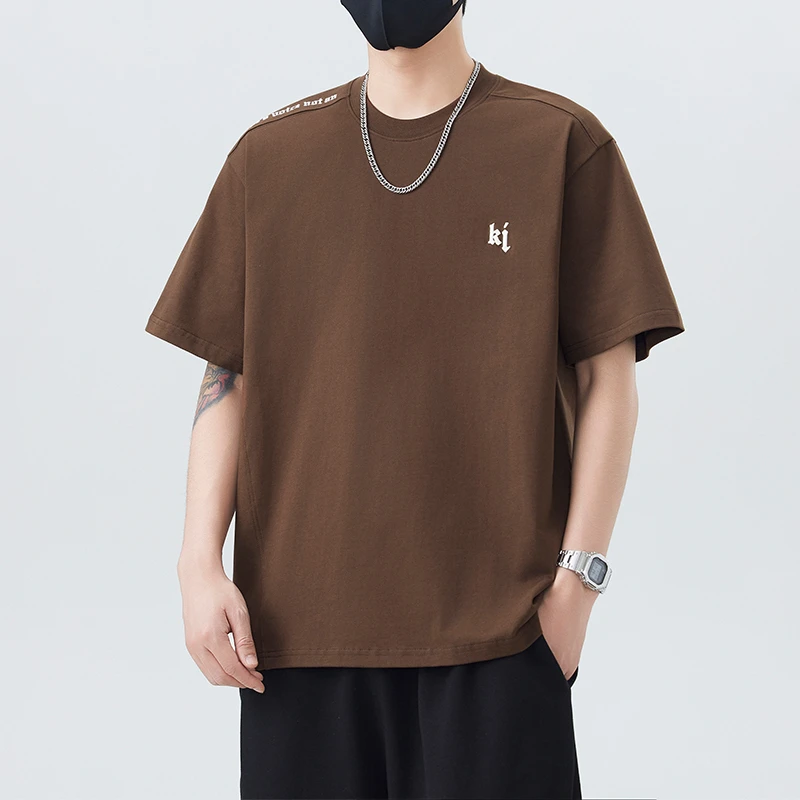 男生短袖休闲宽松夏季薄款潮牌纯棉圆领半袖百搭帅气男T恤上衣