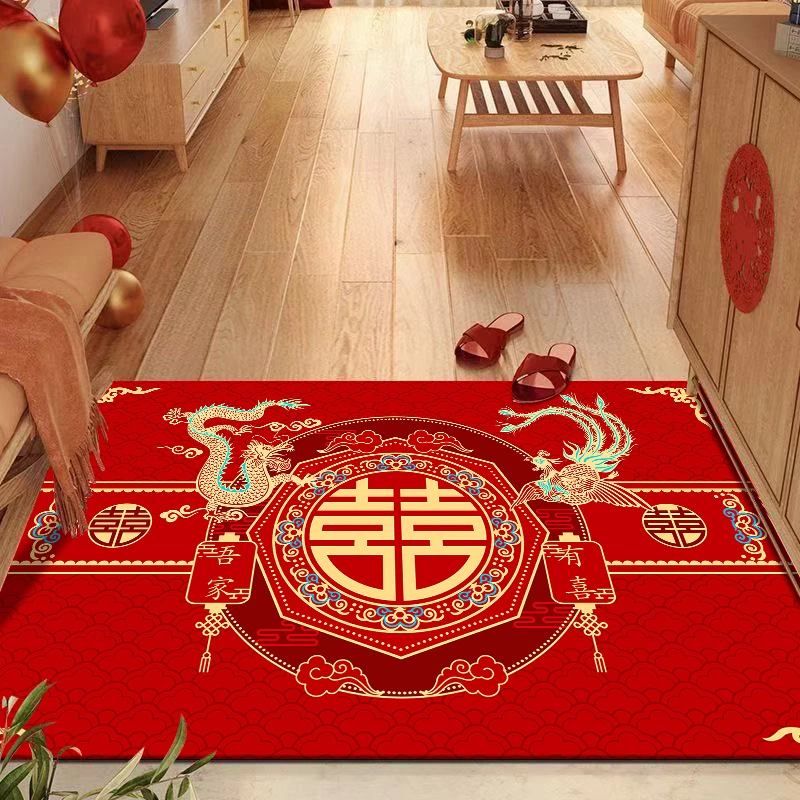 【尺寸：90x120】-F066-金钻绒地毯-入户-结婚地毯-实物以直播间为准