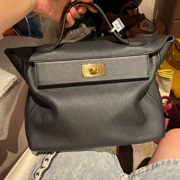 99新 Hermes/爱马仕 【老于包展】435黑金2424单肩包