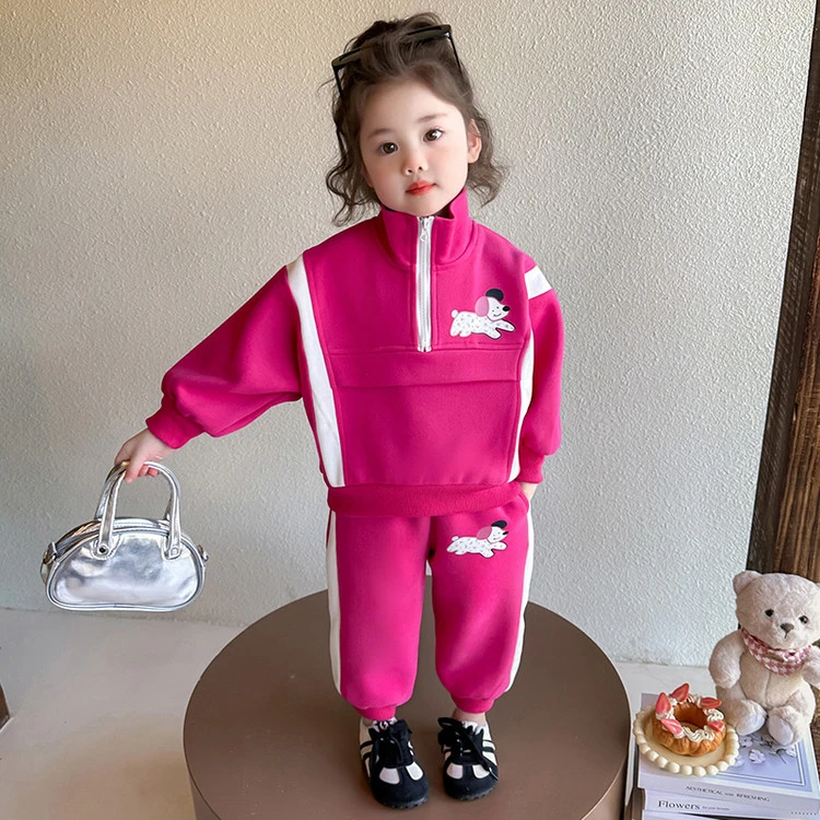 女童春秋款运宽松运动套装2025新款宝宝又酷又飒的童装儿童春装服