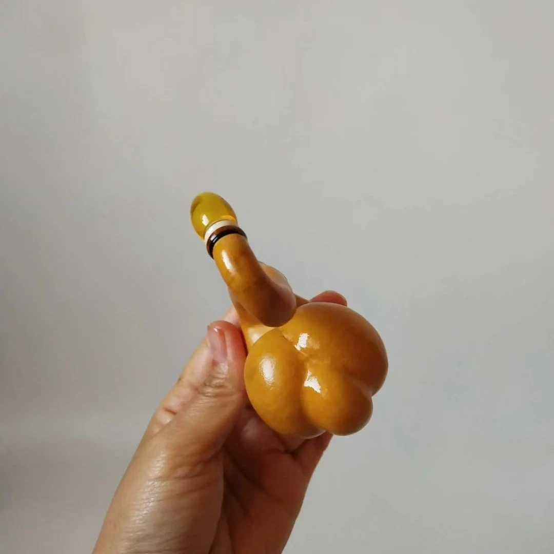 葫芦底座搭配金蟾葫芦文玩手把件