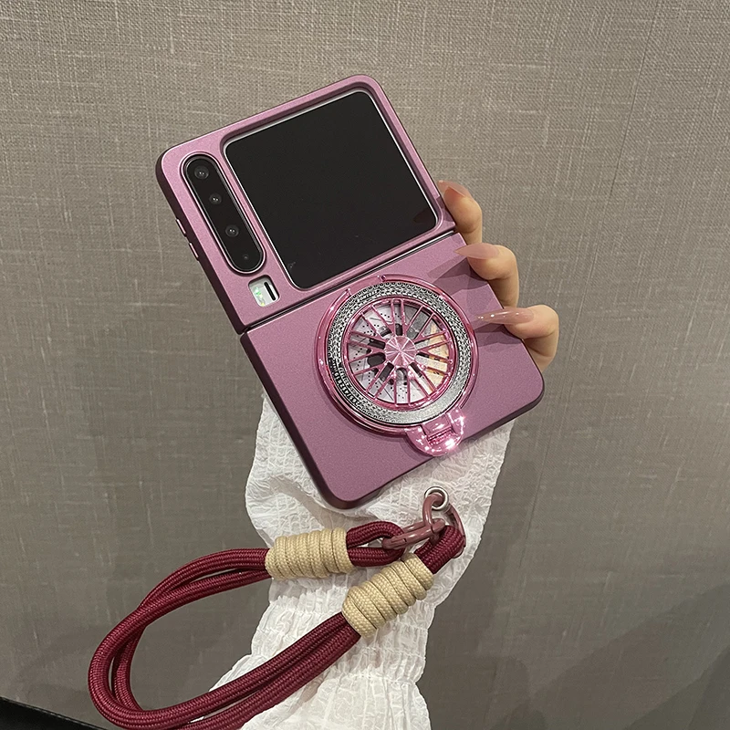 适用于华为PuraX手机壳珠光烤漆支架手提壳puraX典藏版时尚保护壳