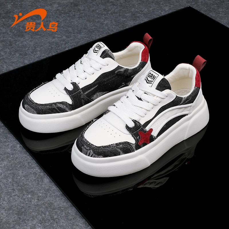 贵人鸟夏季厚底透气防滑休闲韩版潮流鞋时尚学生板鞋G51TJM003
