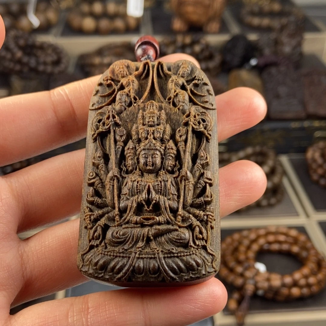 沉香木吊坠独*客越南芽庄白棋楠