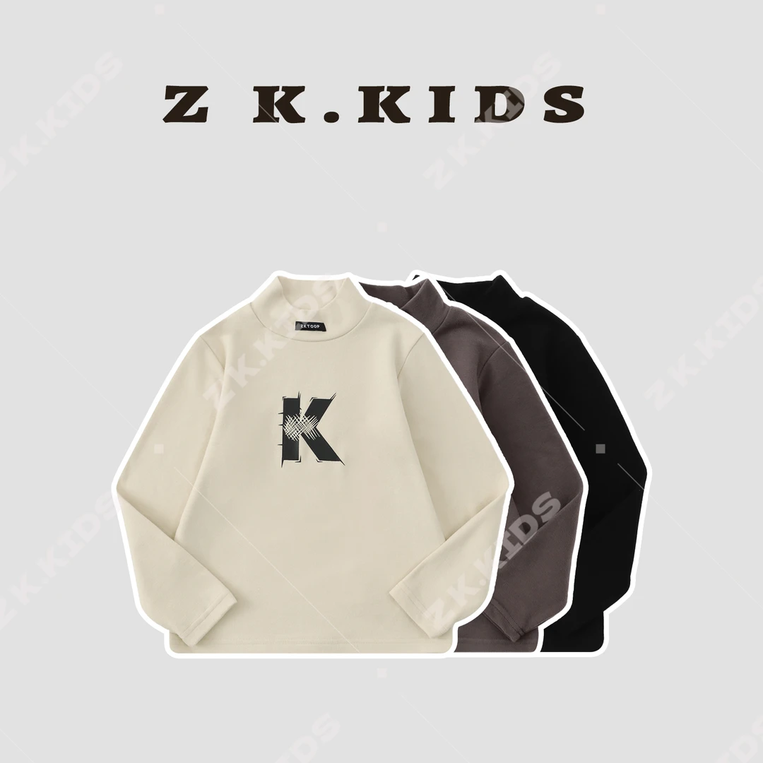 【Z＆K】冬款男童半高领打底衫中大童ZK-122960-122961-122962