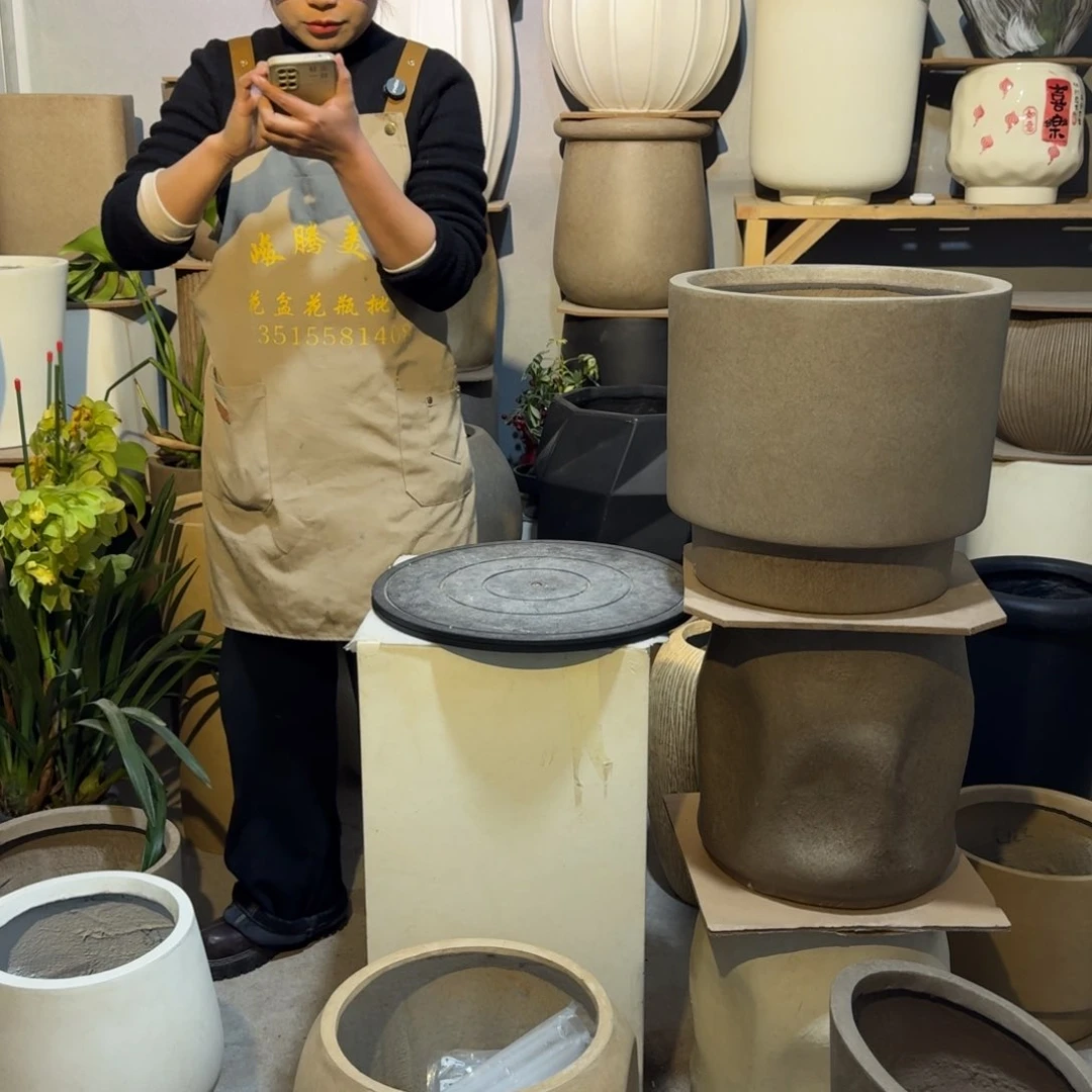 复合镁泥材质的花盆