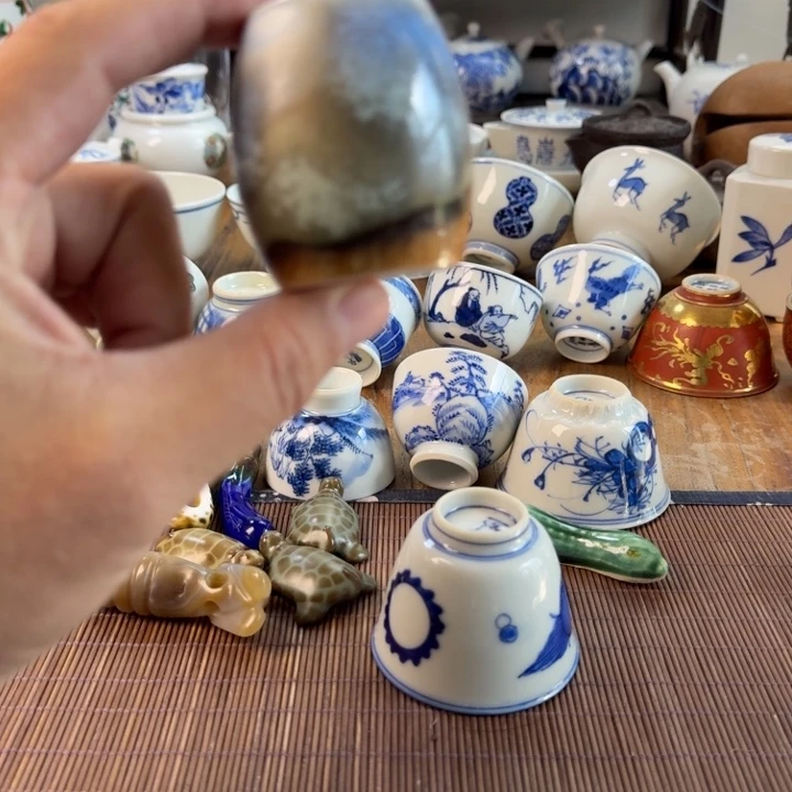 青花瓷器杯子茶具