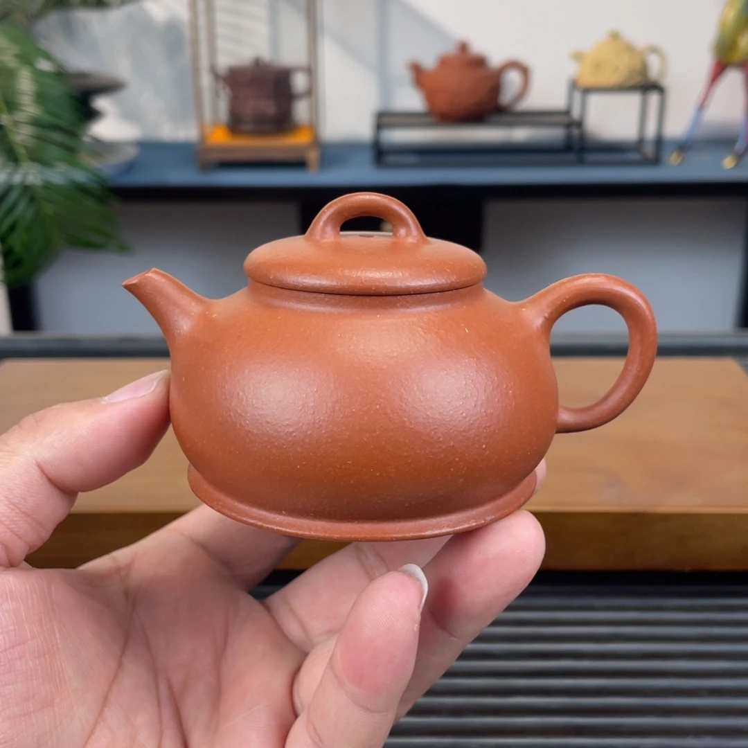 紫砂茶壶红降坡无相150cc