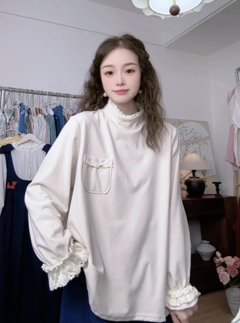 【口袋打底】25新秋冬韩系叠穿必备打底秋冬长袖T恤百搭显瘦保暖