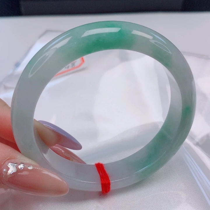 翡翠未镶嵌手镯53圈