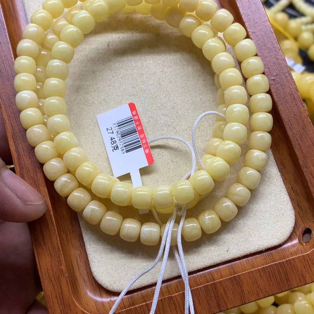 未镶嵌蜜蜡手链蜜蜡