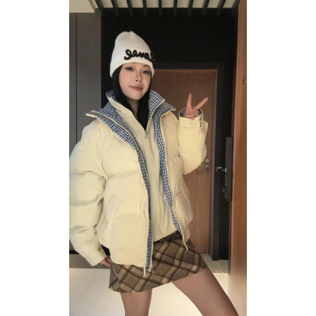 冬季宽松休闲加厚假两件棉服男女保暖棉衣外套潮流学生连帽棉袄子