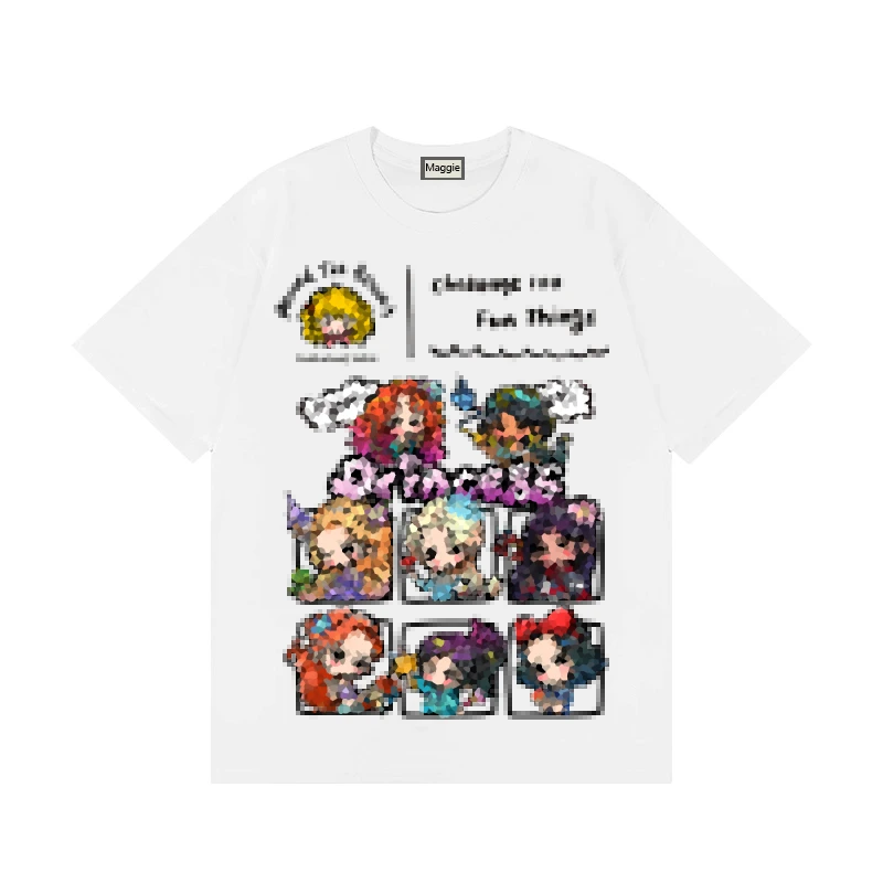 【新在逃公主】2025年新款夏季男女同款宽松显瘦休闲设计纯棉t恤女