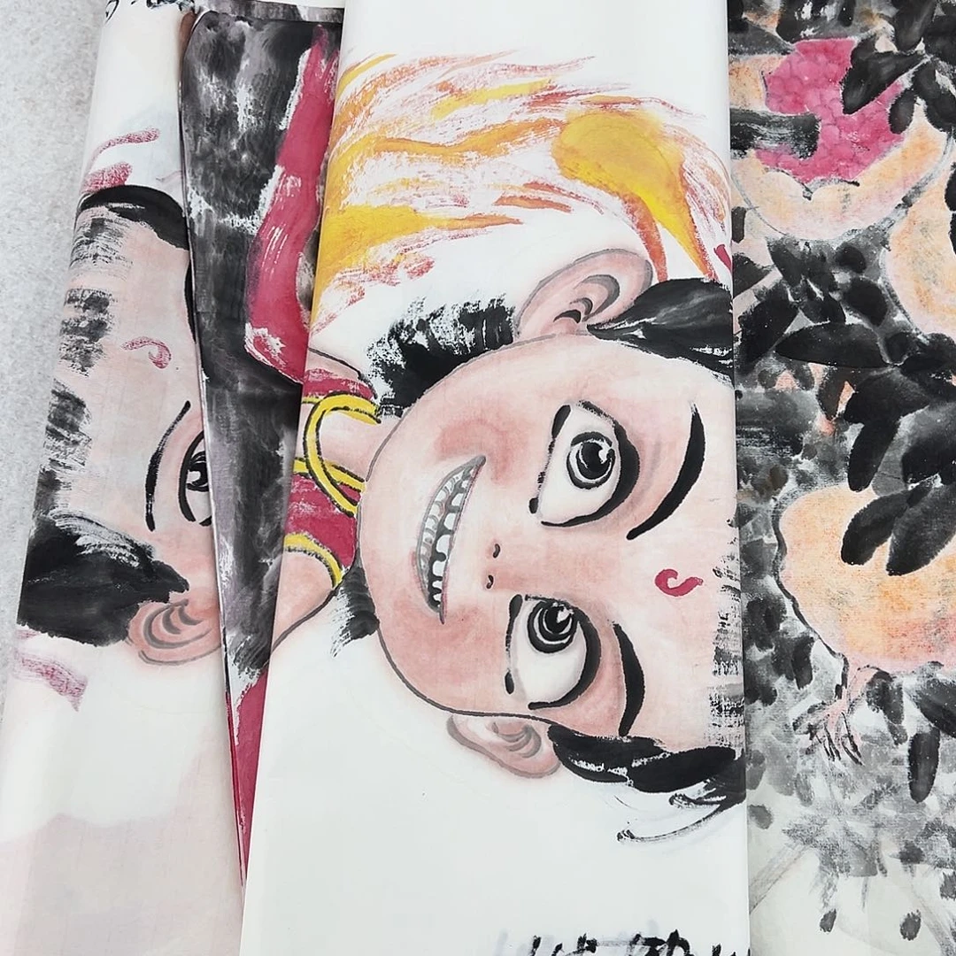 国画翰****育纯手绘作品欣赏图