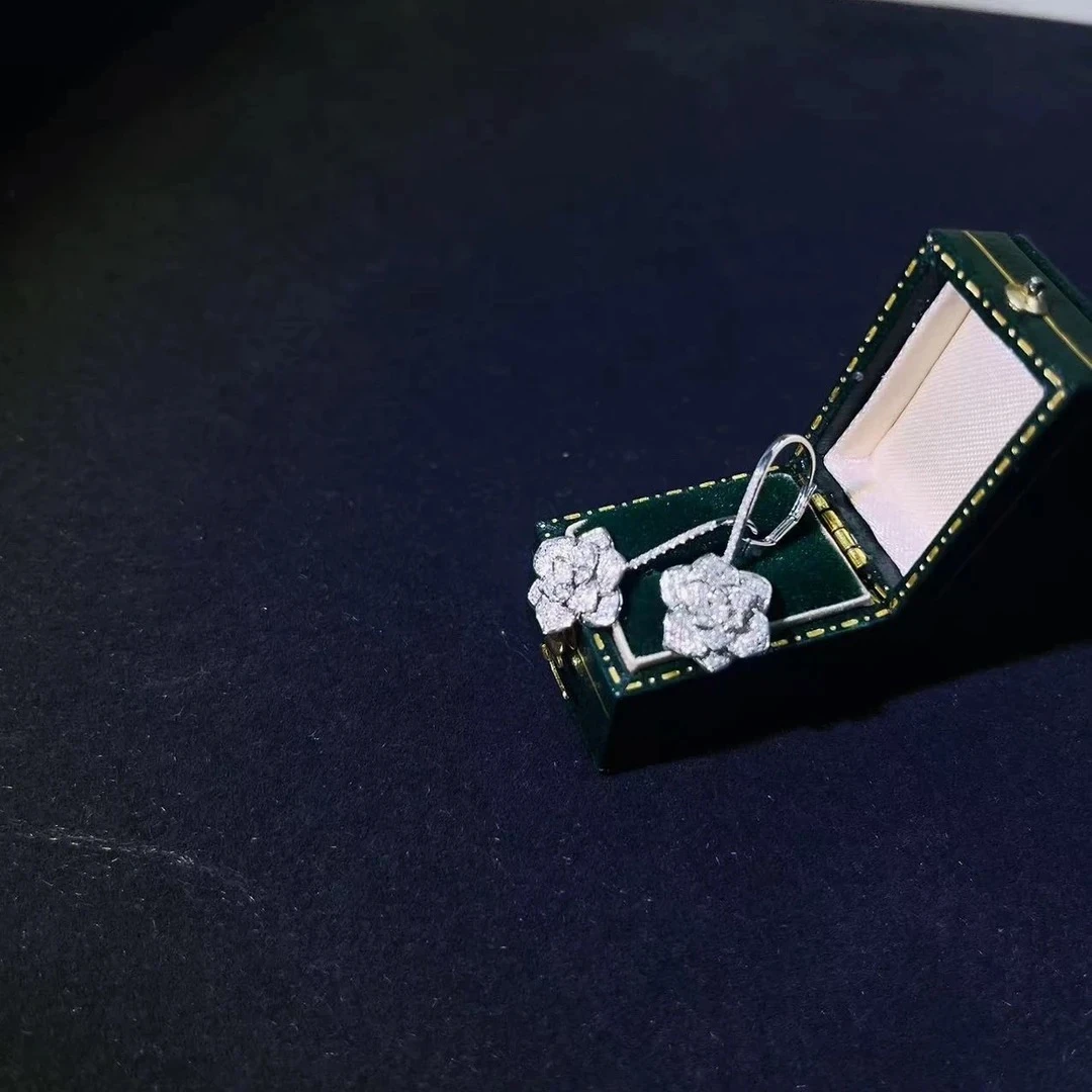 【KK珠宝】玫瑰花耳钩 ZSES001445