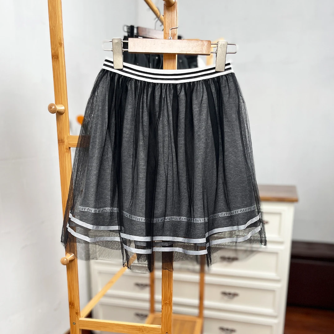 K421-L1 童装 150-160码 国内BA家儿童网纱半身裙女童衬里短裙