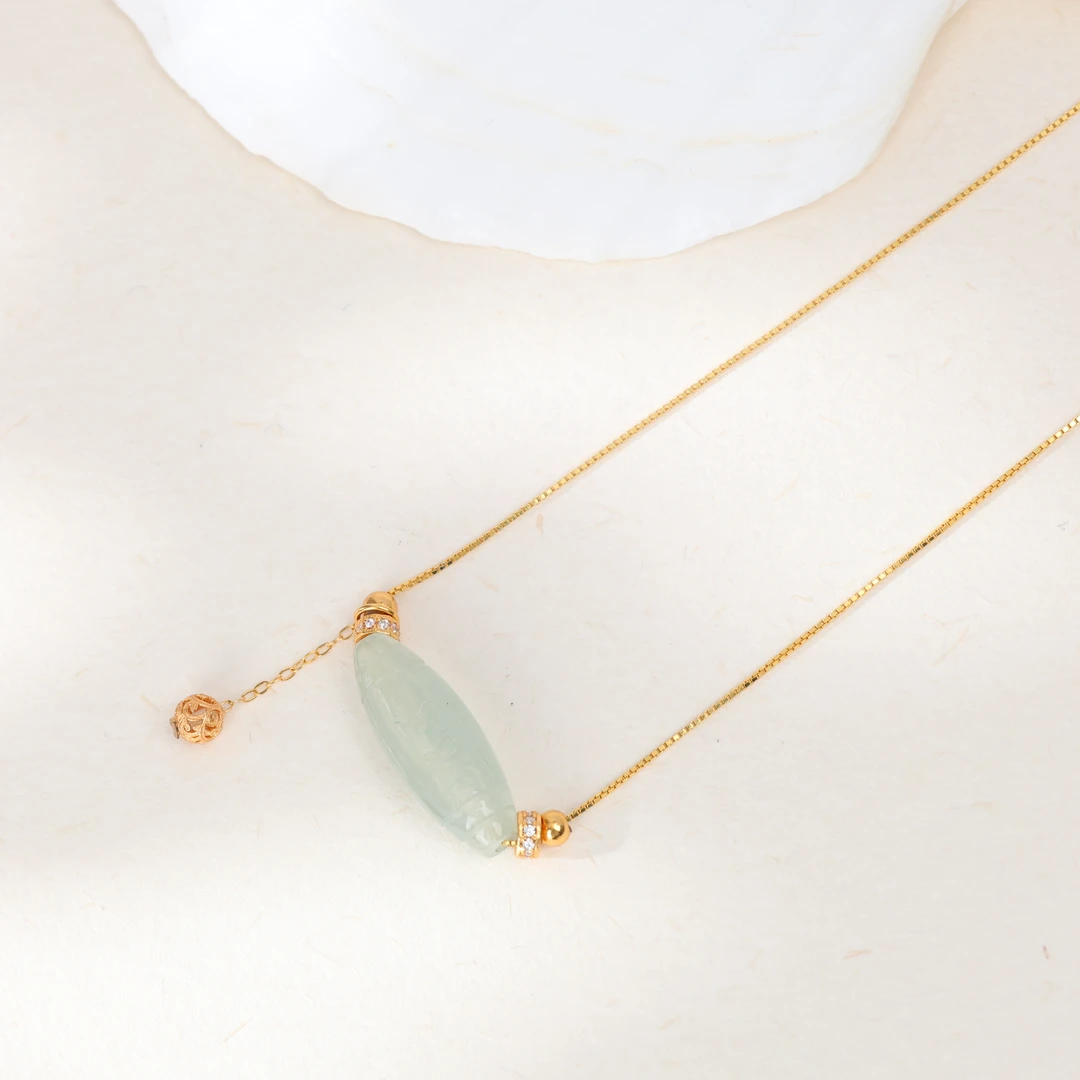 【央博玉】S925仿古桶珠锁骨链-YB92920309-多样性发一|CXQ21